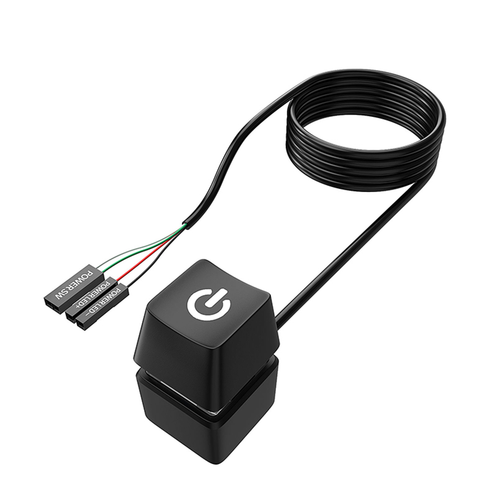 Изключително дълъг-On-Off-PC-Power-Button-Switch-Cable-ortable-Colourful-LED-Lights-Computer-Desktop-Switch