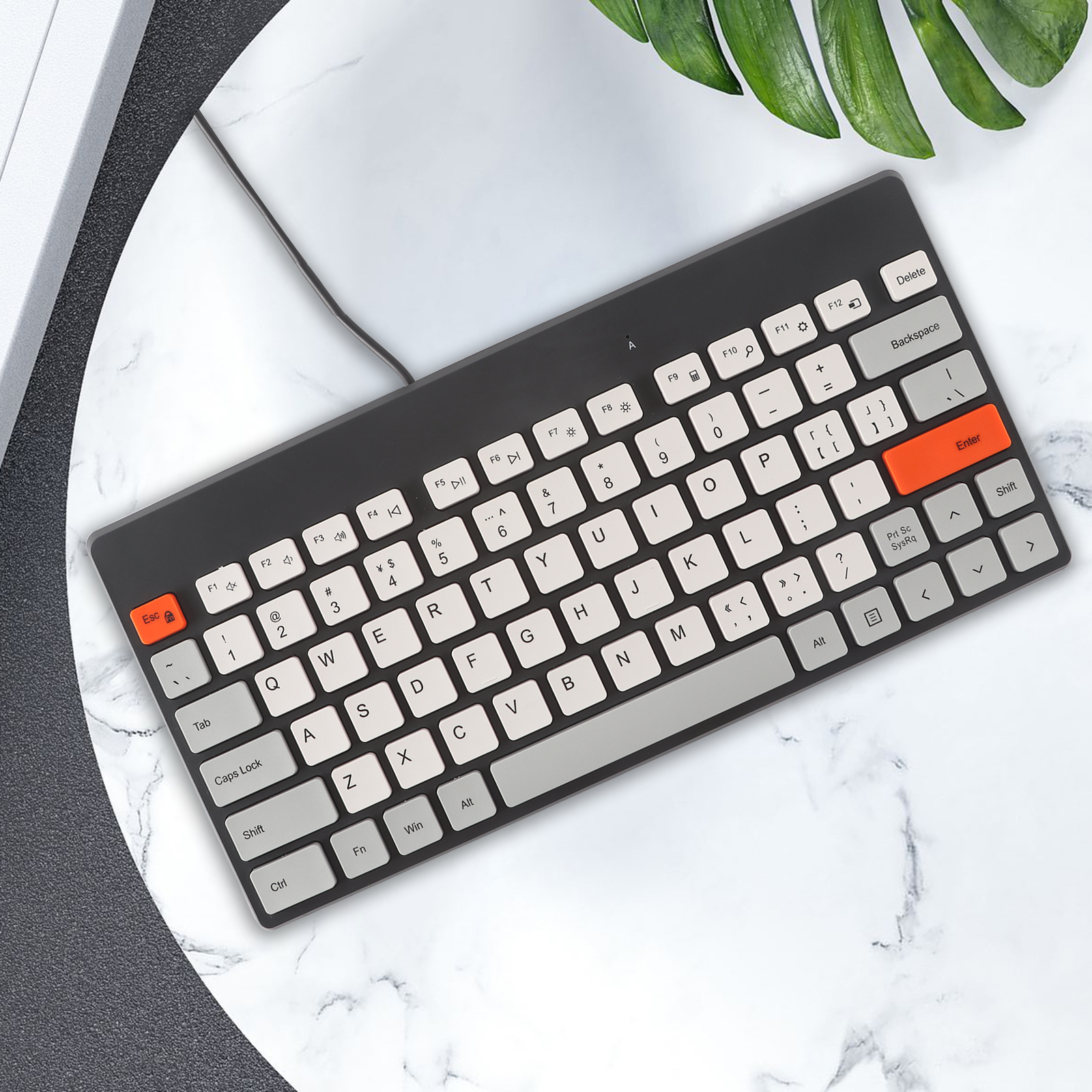 Tastatură subțire-silențioasă-cu fir-Cablu-USb-Tastatură-ergonomică-subțire-Mini-Tastaturi-drăguțe-Pentru-Mac-laptop-PC