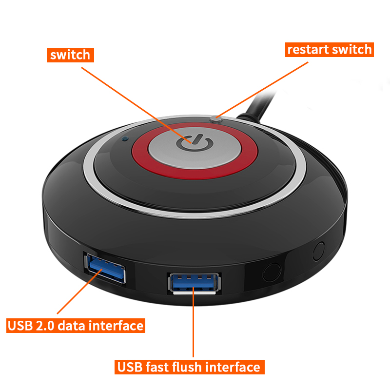 TEUCER-Computer Desktop Switch Button With Dual USB Audio Desktop Host-External-Start-Putton Paste Typus (7)